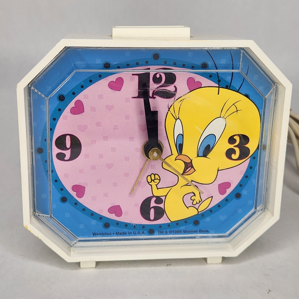 Vintage Looney Tunes Tweety Bird Alarm Clock 1994